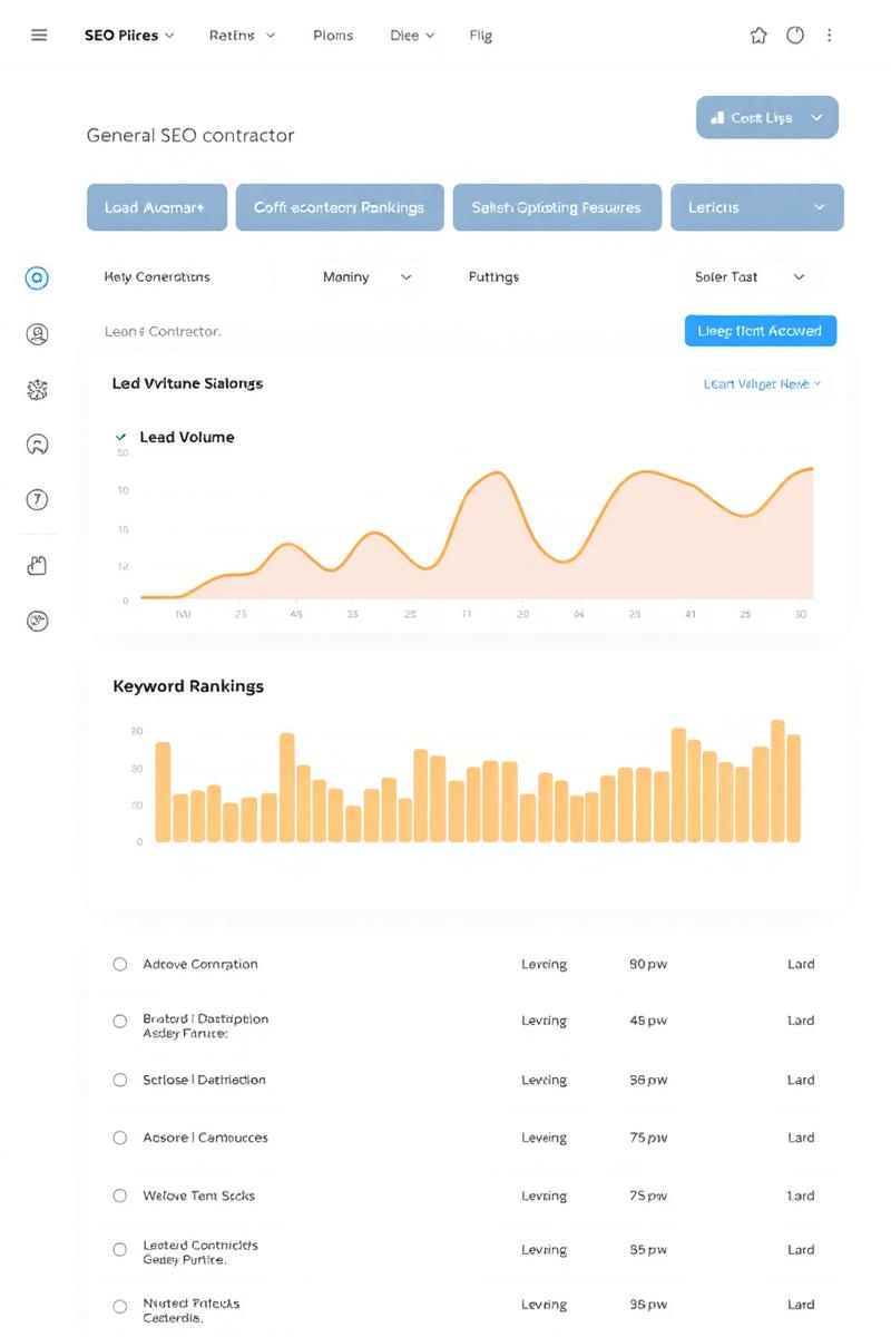 General contractor marketing dashboard