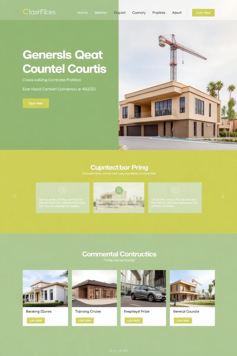 General contractor portfolio website
