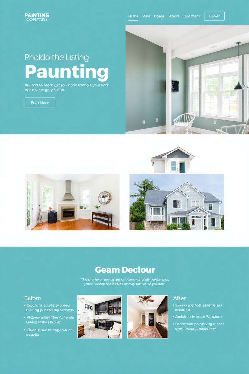 Portfolio-driven painting contractor website