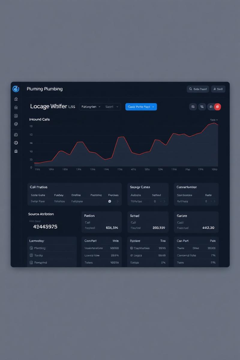 Plumbing call tracking and SEO dashboard