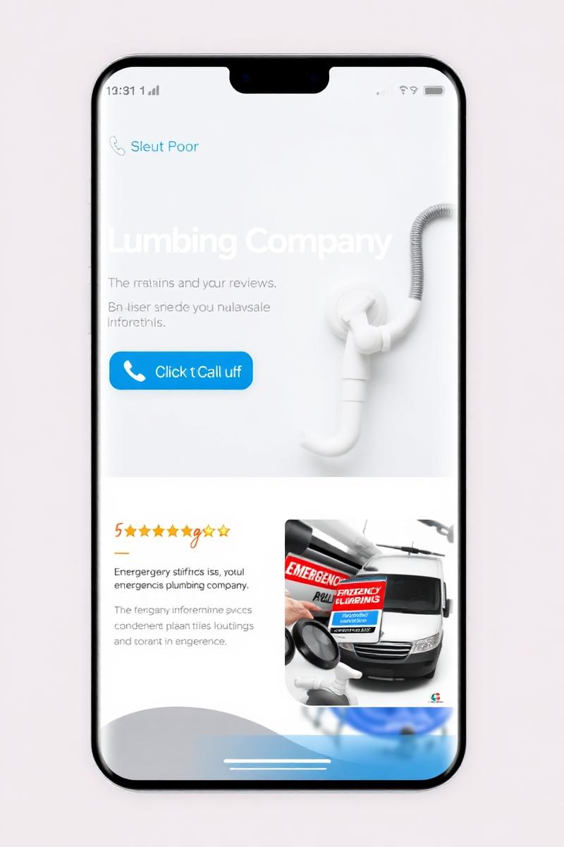 Mobile-first plumbing website with click-to-call