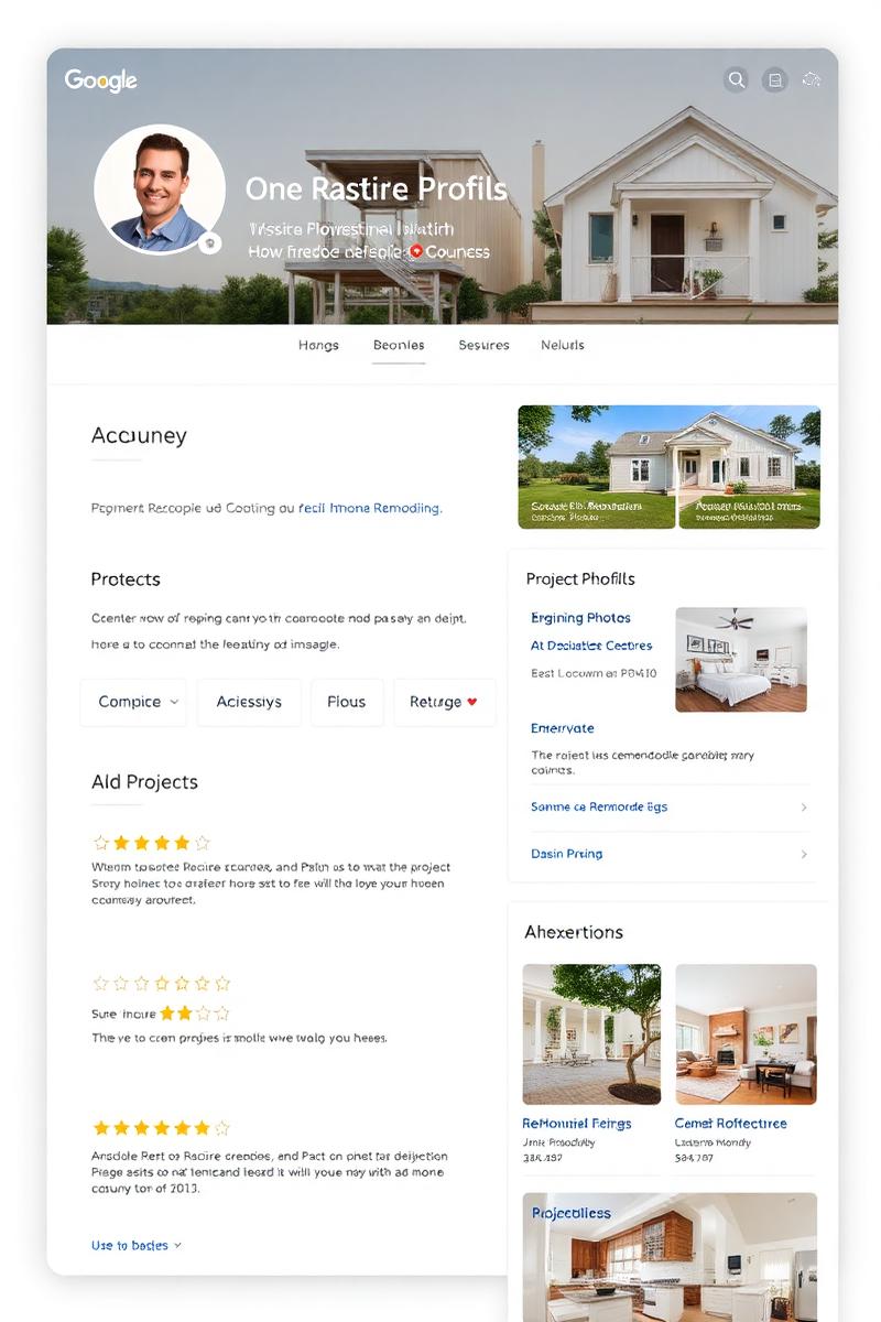 Optimized Google Business Profile for a remodeling contractor