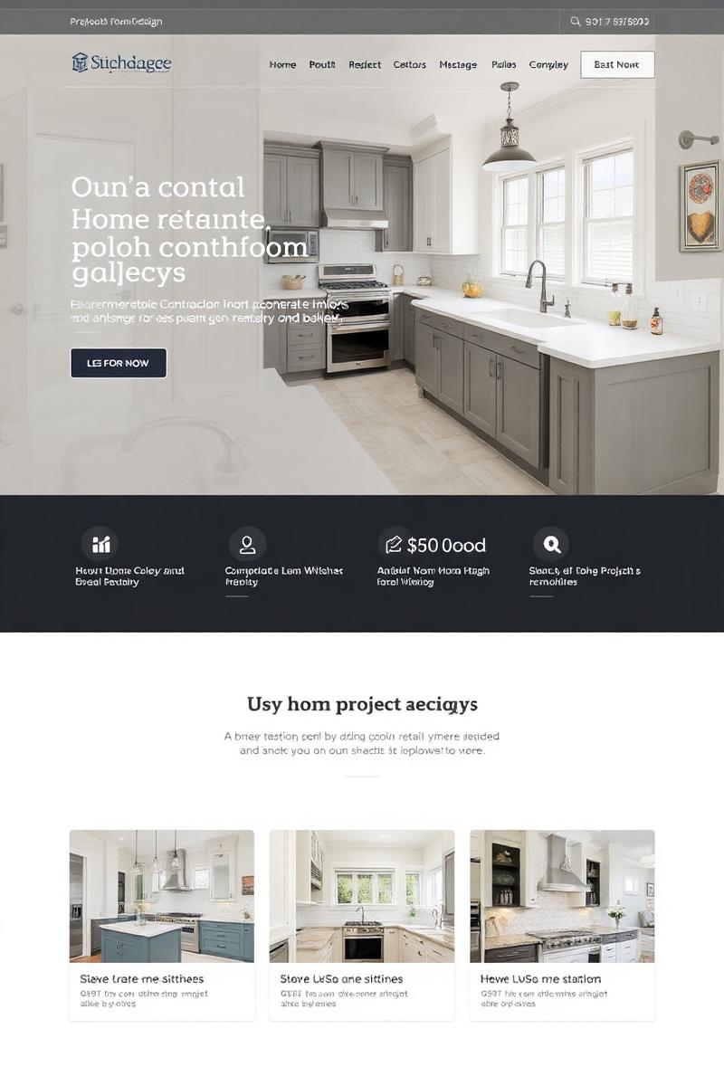 Remodeling contractor portfolio website