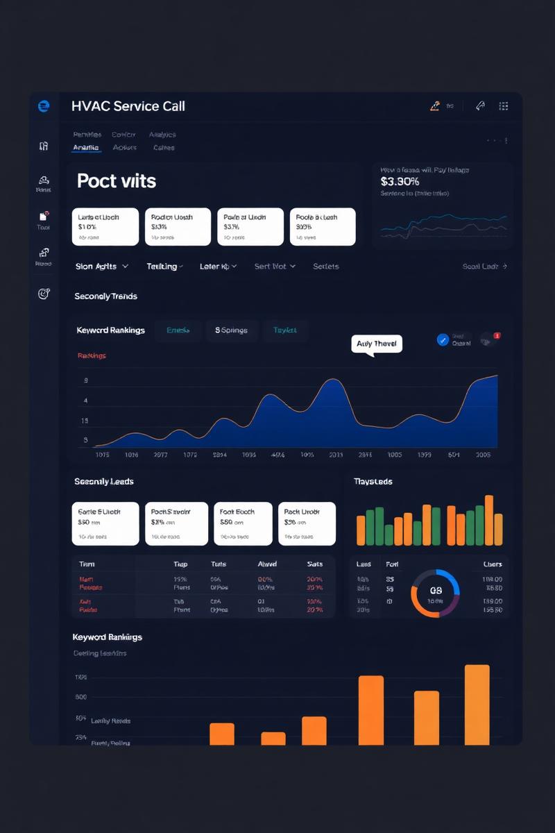 HVAC SEO and call tracking dashboard