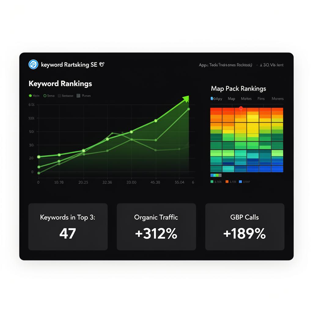 Local SEO Raleigh keyword ranking dashboard