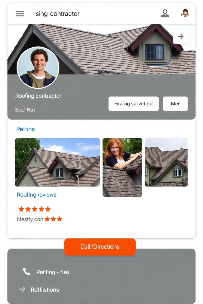 Optimized Google Business Profile for a roofing contractor